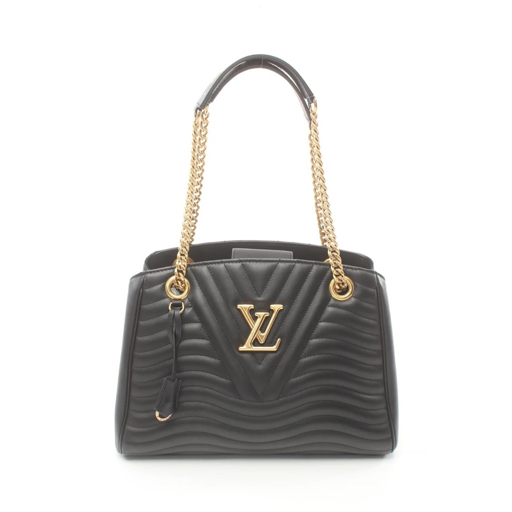 Louis Vuitton Noir Leather New Wave Chain Tote Bag